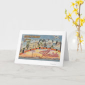 Pensacola, Florida - Große Buchstabenszenen 2 Karte (Gelbe Blume)