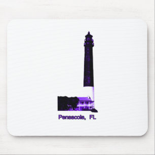 Pensacola Florida-Leuchtturm lila das MUSEUM Zazzl Mousepad