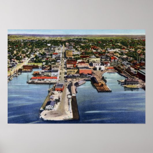 Pensacola Florida Luftansicht Poster (Vorne)
