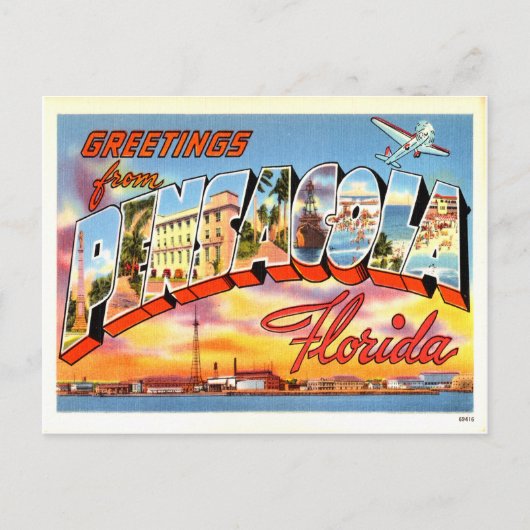 Pensacola Florida Postkarte (Vorderseite)