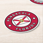 Pensacola Florida Runder Pappuntersetzer (Angewinkelt)