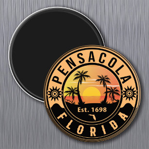 Pensacola Florida tropische Retro-Sonnenuntergang- Magnet