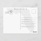 Pensacola Florida tropisches Retro Sunset Souvenir Postkarte (Rückseite)