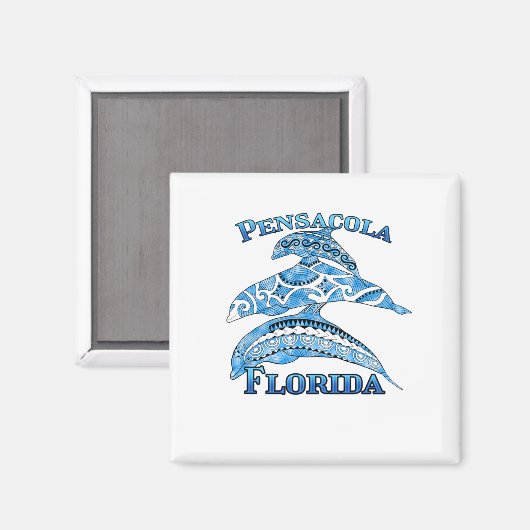 Pensacola Florida Vacation Delphine Magnet (Vorderseite/Rückseite)