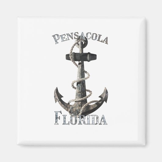 Pensacola Florida Vacation Nautical Anchor Segeln Magnet (Vorne)