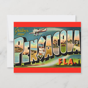 Pensacola Florida Vintag Postkarte