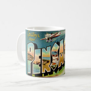 Pensacola Florida Vintage Postkarten-Tasse Kaffeetasse