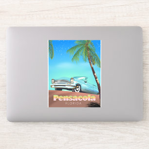Pensacola, Florida Vintage-Reiseposter Aufkleber