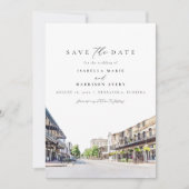 PENSACOLA Florida Wasserfarbenreise Save the Date Einladung (Vorderseite)