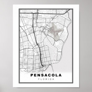 Pensacola-Karte Poster