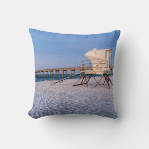 Pensacola Morning Rettungsschwimmer und Pier Kisse Kissen