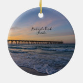 Pensacola Pier Shoreline Sunrise Circle Ornament (Hinten)
