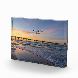 Pensacola Pier Shoreline Sunrise Foto Block