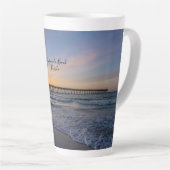 Pensacola Pier Shoreline Sunrise Latte Tasse (Rechte Ecke)