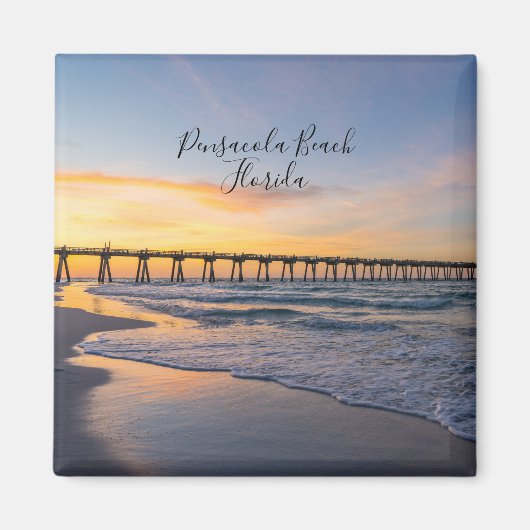 Pensacola Pier Shoreline Sunrise Magnet (Vorne)