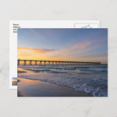Pensacola Pier Shoreline Sunrise Postcard Postkarte (Vorne/Hinten)
