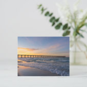 Pensacola Pier Shoreline Sunrise Postcard Postkarte (Stehend Vorderseite)