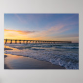 Pensacola Pier Shoreline Sunrise Poster (Vorne)