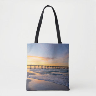 Pensacola Pier Shoreline Sunrise Toag Tasche