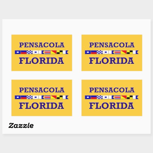 Pensacola Rectangle Sticker (Blatt)