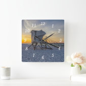 Pensacola Rettungsstation Sunrise Wall Clock Quadratische Wanduhr (Zuhause)