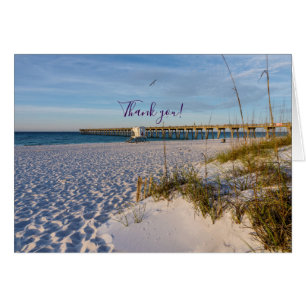 Pensacola Sand Dunes Pier Morgen Dankeschön Karte