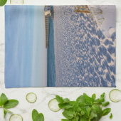 Pensacola Sand Dunes Pier Morning Kitchen Handtuch (Gefaltet)