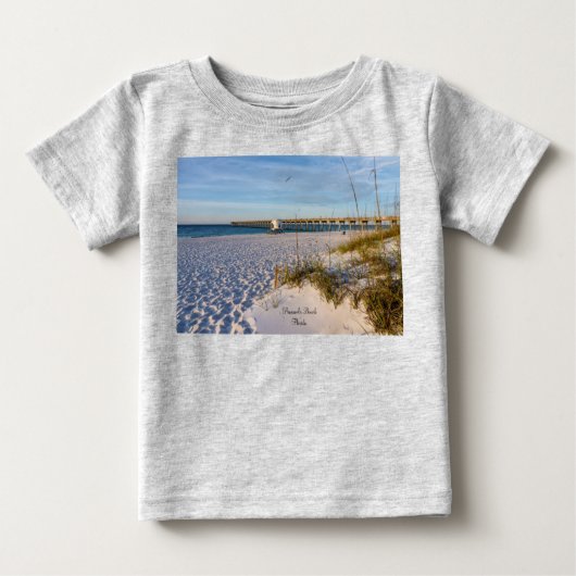 Pensacola Sand Dunes Pier Morning Kleinkind T - Sh Baby T-shirt (Vorderseite)