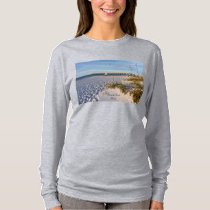 Pensacola Sand Dunes Pier Morning Long Sleeve T-Shirt