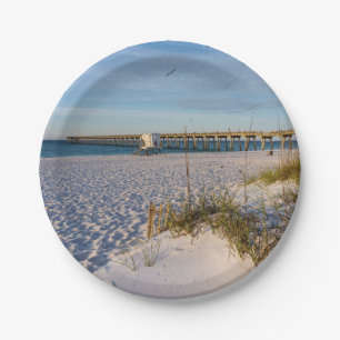 Pensacola Sand Dunes Pier Morning Paper Teller