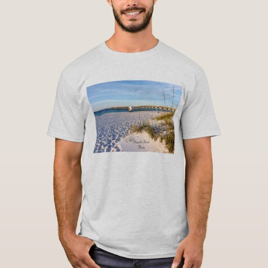 Pensacola Sand Dunes Pier Morning T - Shirt (Vorderseite)