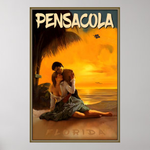 Pensacola-Sonnenuntergang Escambia County Florida  Poster