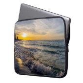 Pensacola Splashing Waves Sunrise Laptop Case (Vorderseite Links)