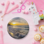 Pensacola Splashing Waves Sunrise Paper Teller (Party)