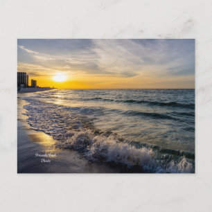 Pensacola Splashing Waves Sunrise Postcard Postkarte