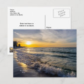 Pensacola Splashing Waves Sunrise Postcard Postkarte (Vorne/Hinten)