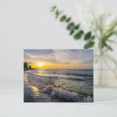 Pensacola Splashing Waves Sunrise Postcard Postkarte (Stehend Vorderseite)