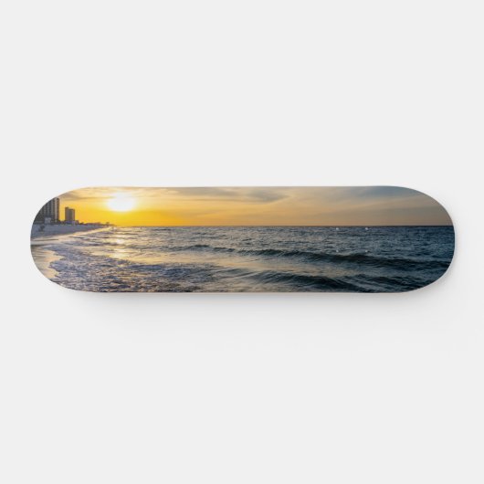Pensacola Splashing Waves Sunrise Skateboard (Horizontal)