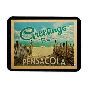 Pensacola-Strand-Vintage Reise Magnet