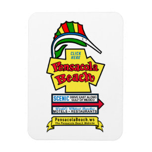 Pensacola-Strand-Zeichen-flexibler Magnet