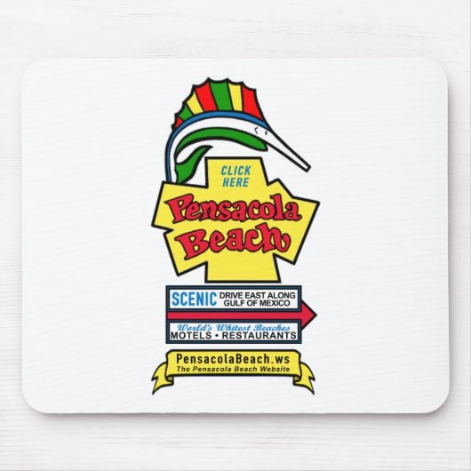 Pensacola-Strand-Zeichen Mousepad (Vorne)