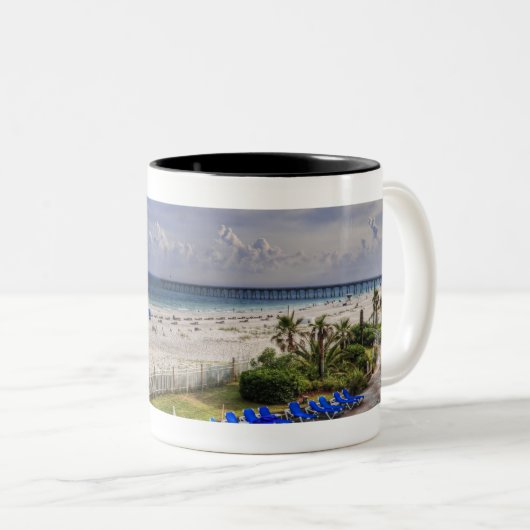 Pensacola-Strand Zweifarbige Tasse (VorderseiteRechts)