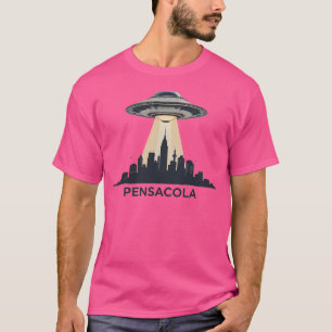 Pensacola Ufo Invasion - Sci-Fi City Artwork T-Shirt