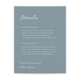 Pensacola Wedding Card Begleitkarte