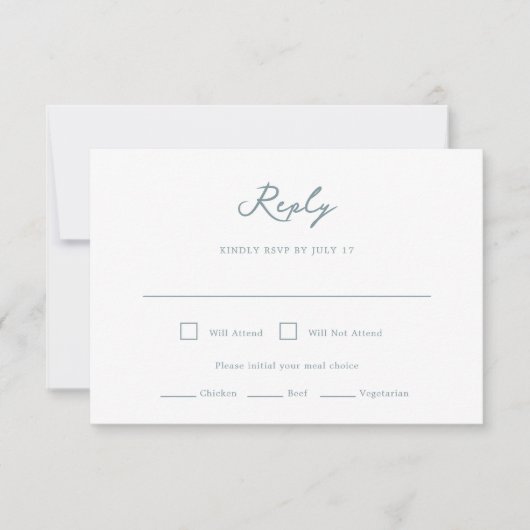 Pensacola Wedding RSVP Card (Vorderseite)