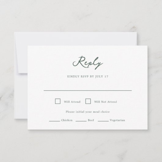 Pensacola Wedding RSVP Card Karte (Vorderseite)