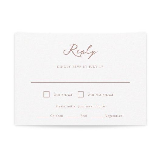 Pensacola Wedding RSVP Card Karte