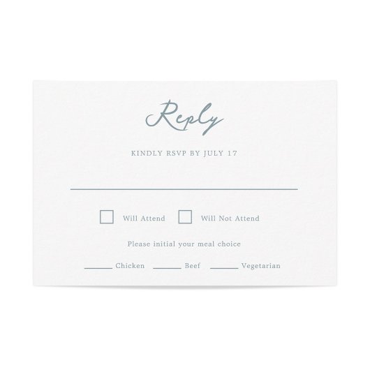 Pensacola Wedding RSVP Card Karte