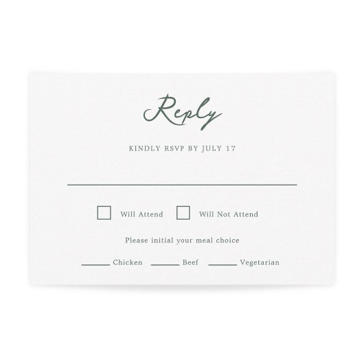 Pensacola Wedding RSVP Card Karte