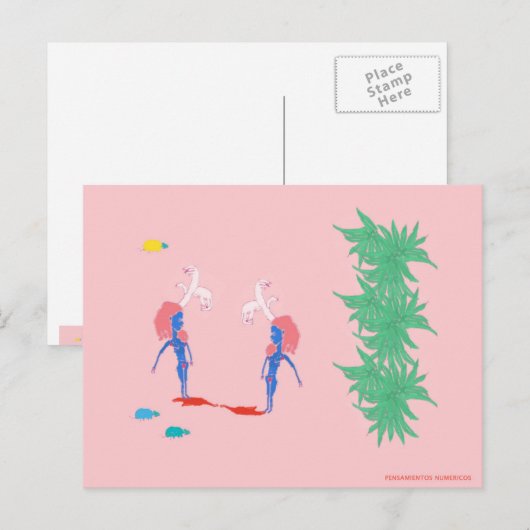 Pensamientos Numericos Postkarte (Vorne/Hinten)